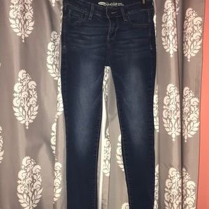 Old Navy Rockstar dark wash denim low rise jeans